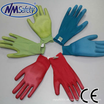 NMSAFETY Garten Handschuhe Frauen Handschuh bunte PU Garten Handschuhe